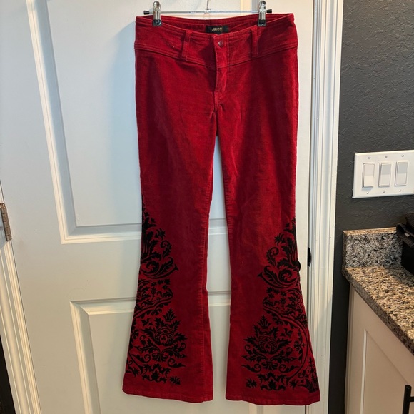 Vintage JNCO red velvet pants - Picture 3 of 7